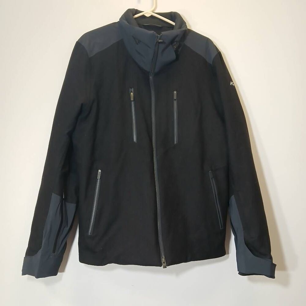 Kjus mens size large 52 glacier loro piana black gray goose down ski jacket